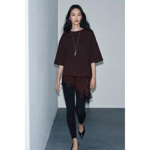 ZARA COMBINATION LACE T-SHIRT